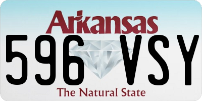 AR license plate 596VSY