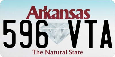 AR license plate 596VTA