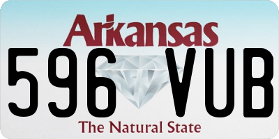 AR license plate 596VUB