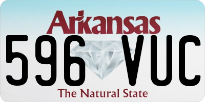 AR license plate 596VUC
