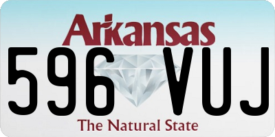 AR license plate 596VUJ