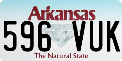 AR license plate 596VUK