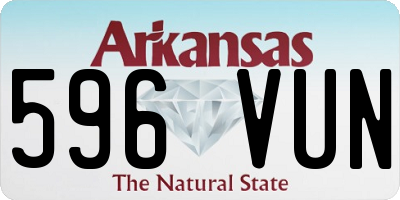 AR license plate 596VUN