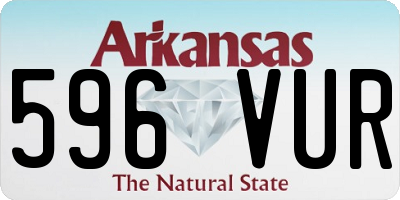 AR license plate 596VUR
