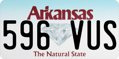 AR license plate 596VUS