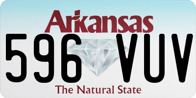 AR license plate 596VUV