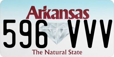 AR license plate 596VVV