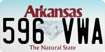 AR license plate 596VWA