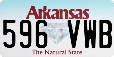 AR license plate 596VWB