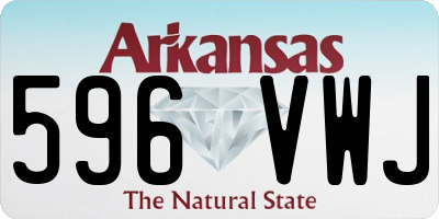 AR license plate 596VWJ