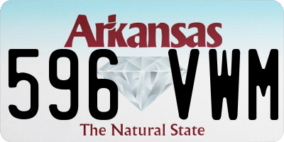 AR license plate 596VWM
