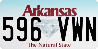 AR license plate 596VWN