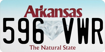 AR license plate 596VWR