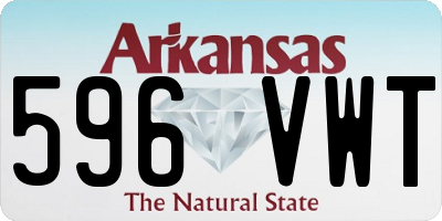 AR license plate 596VWT