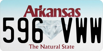 AR license plate 596VWW