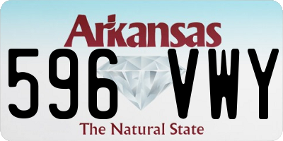 AR license plate 596VWY