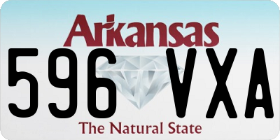AR license plate 596VXA
