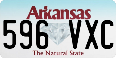 AR license plate 596VXC