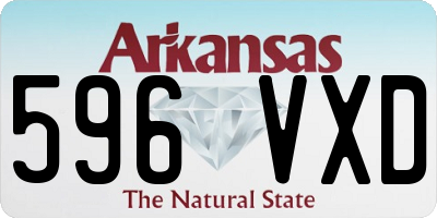 AR license plate 596VXD