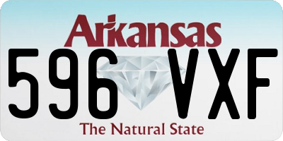 AR license plate 596VXF