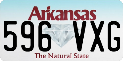 AR license plate 596VXG