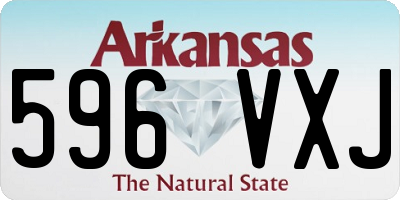 AR license plate 596VXJ