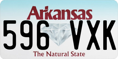 AR license plate 596VXK