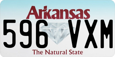 AR license plate 596VXM