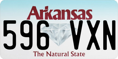 AR license plate 596VXN