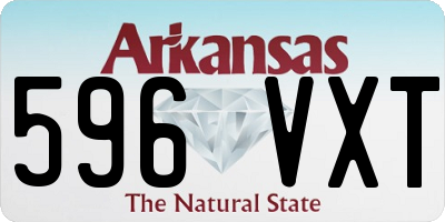 AR license plate 596VXT