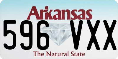 AR license plate 596VXX