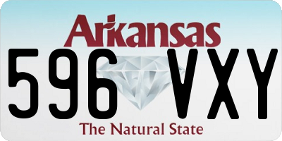 AR license plate 596VXY