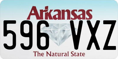 AR license plate 596VXZ