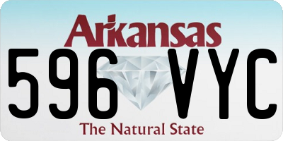 AR license plate 596VYC