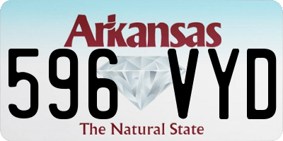 AR license plate 596VYD