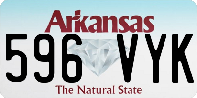 AR license plate 596VYK