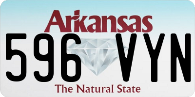 AR license plate 596VYN