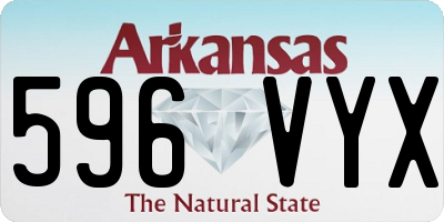 AR license plate 596VYX