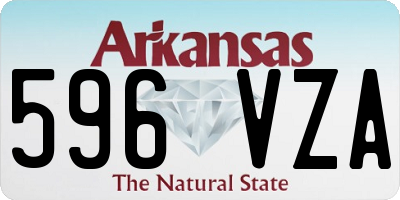 AR license plate 596VZA