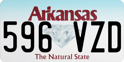 AR license plate 596VZD