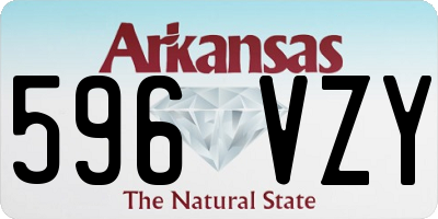 AR license plate 596VZY
