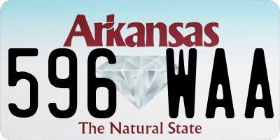 AR license plate 596WAA