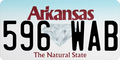 AR license plate 596WAB