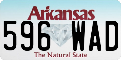 AR license plate 596WAD