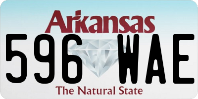AR license plate 596WAE