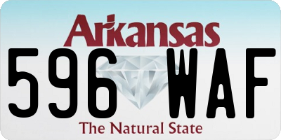 AR license plate 596WAF