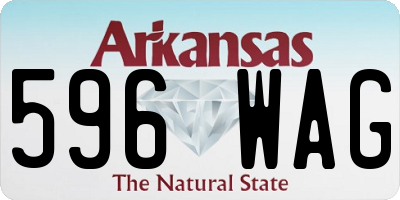 AR license plate 596WAG