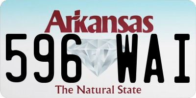 AR license plate 596WAI