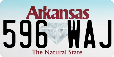 AR license plate 596WAJ