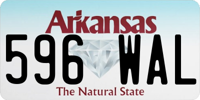 AR license plate 596WAL